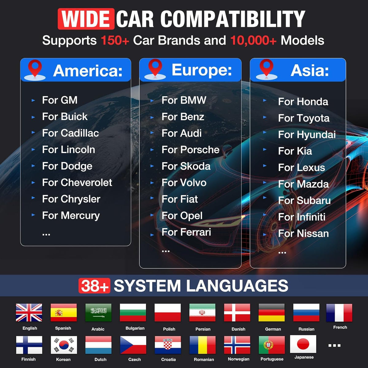 KINGBOLEN K10 PRO OBD2 diagnoseapparaat, bidirectioneel OE-niveau, alle systemen, OBD2-diagnoseapparaat voor de auto, met topologiekaart, ECU-codering, diagnoseapparaat auto met FCA Can FD en DOIP, 50