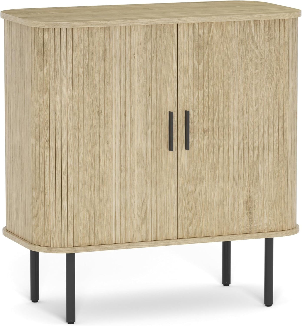 Keukenkast, sideboard met twee schuifdeuren, houten opbergkast met verstelbare planken, opbergkast voor keuken, eetkamer, woonkamer, houtkleuren