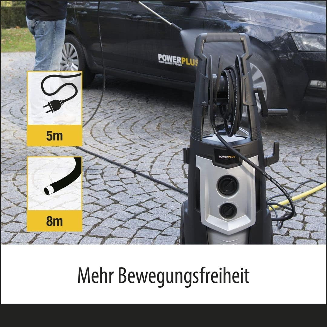 Hogedrukreiniger – Elektrische Cleaner – Waterreiniger – Drukspuit – Terrasreiniger – 2200 Watt Vermogen – Start-Stop Functie