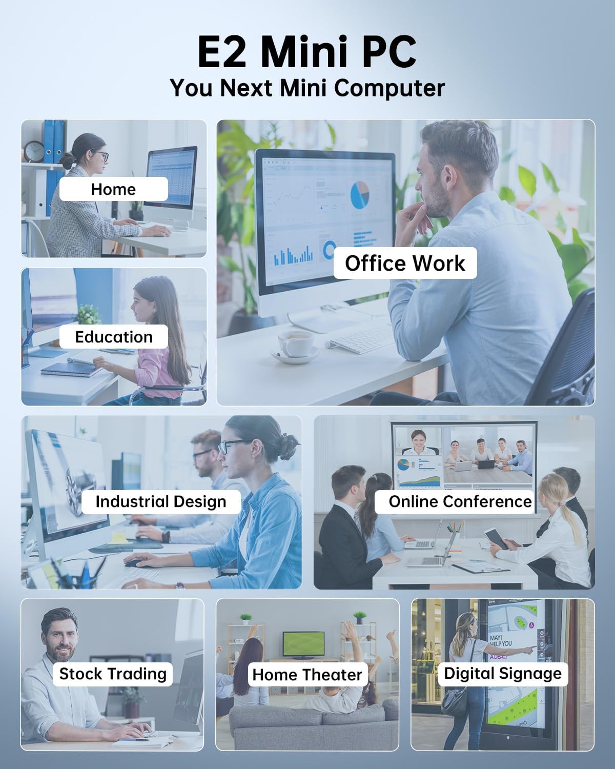 Mini PC – Mini Desktop Computer – Compacte PC – Ultrasnelle PC – Krachtige PC – Intel Alder Lake N97 Processor – 4K@60Hz Dual Display & 16GB DDR4 RAM