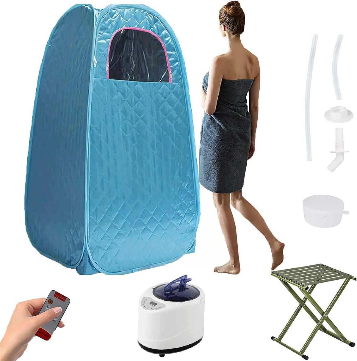 1 person sauna generator for sauna spa larger tent portable STEAM POOL steam folding sauna cabin - QUORE