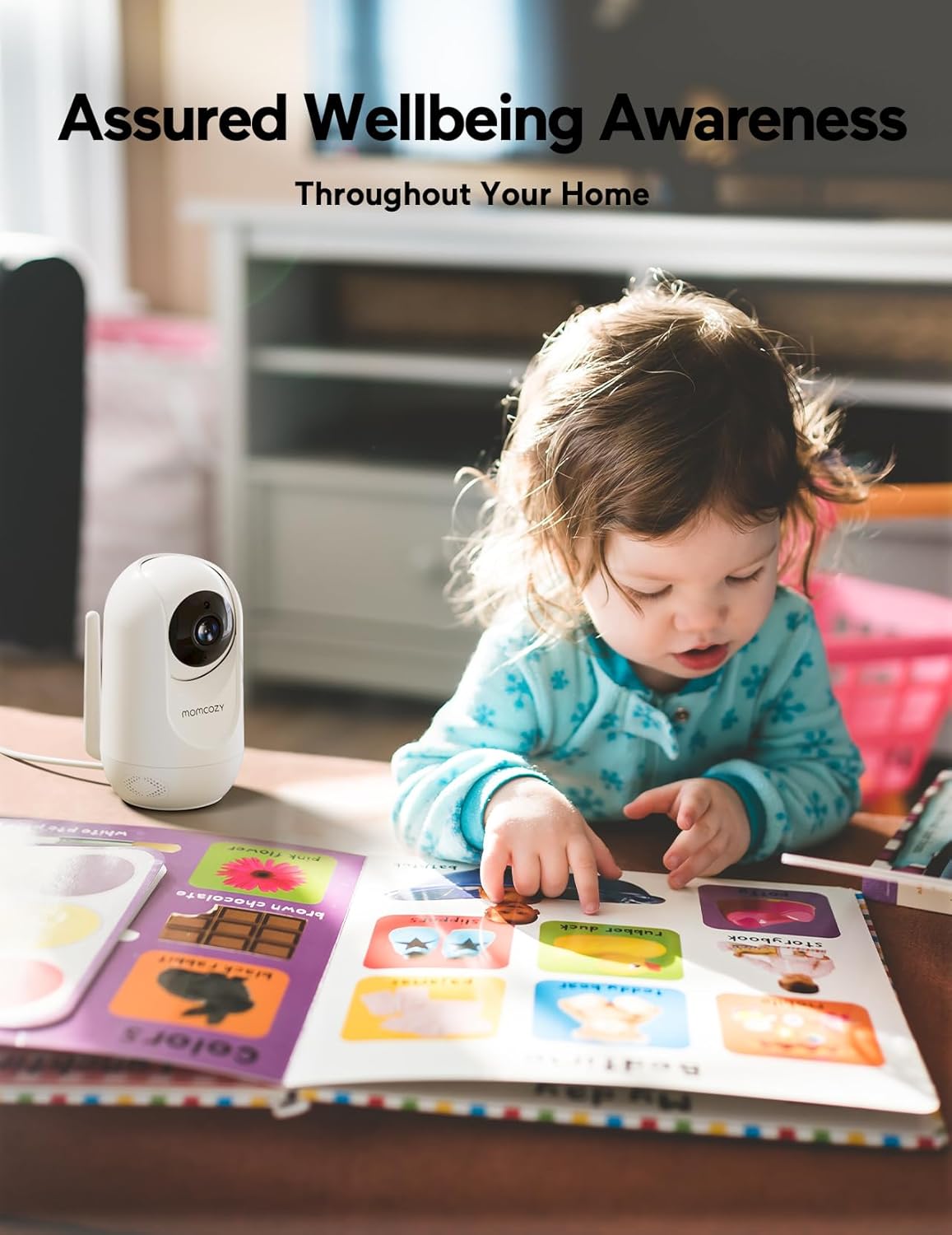 Momcozy Babyfoon Met Camera – 5-Inch HD 1080P Scherm – 5000 mAh Accu – Geen Wi-Fi – Tweerichtingsaudio – VOX-Modus – Nachtzicht – Groothoeklens – 290 m Bereik – BM01