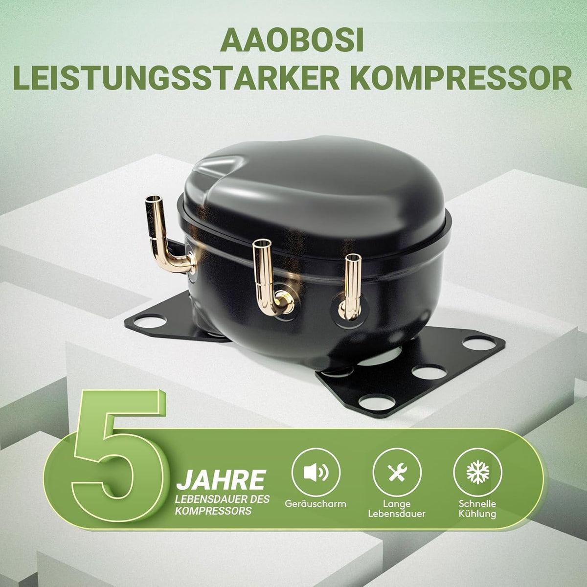 AAOBOSI XS Draagbare koelkast, autokoelkast, dubbele zones en dubbele deuren, voor auto, vrachtwagen, dubbele deuren en dubbele deuren