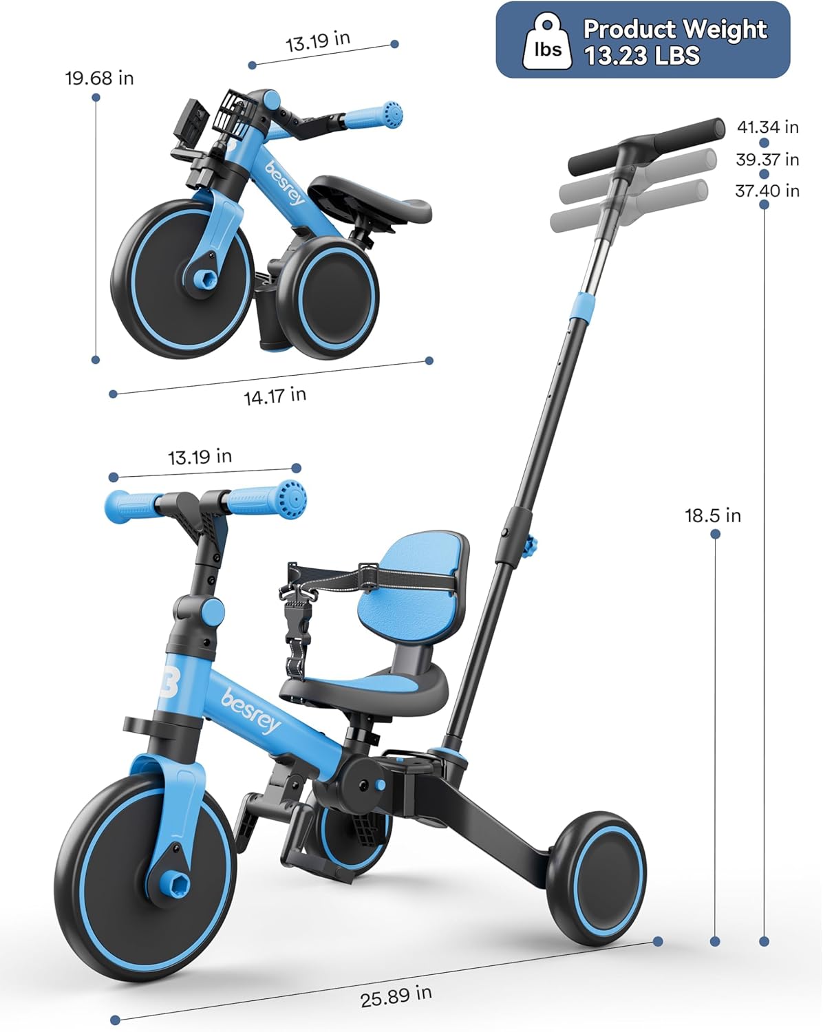 besrey 5 in 1 Peuter Fiets