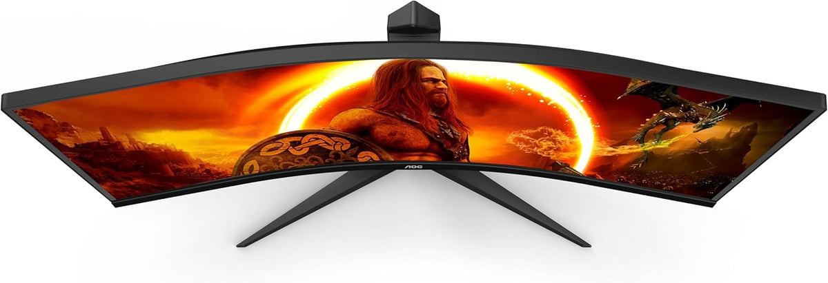 AOC Gaming CU34G2XPD - 34 inch WQHD Curved Monitor, 180 Hz, 1ms, FreeSync Premium (3440 x 1440, HDMI, DisplayPort, USB Hub) zwart/rood