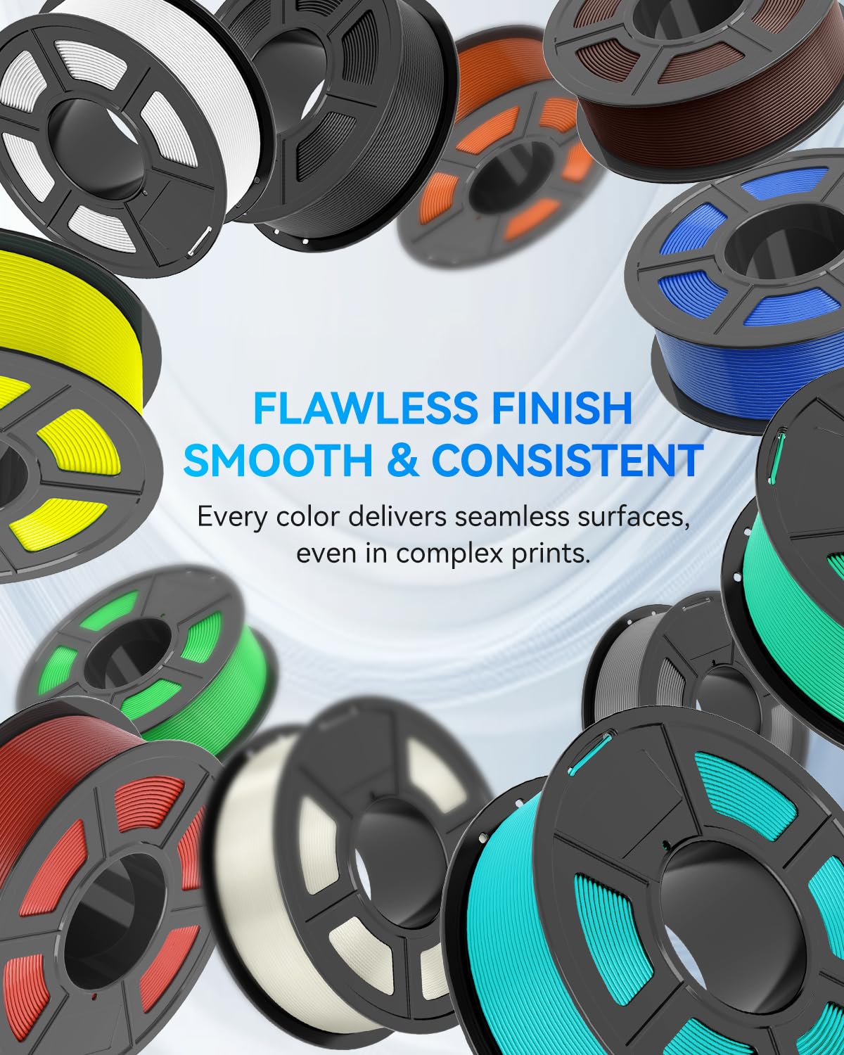 PLA filament – 3D printer filament – 3D printmateriaal – 3D filament – PLA+ filament – 1,75 mm diameter – 11 kg set – Sterke Taaiheid – Hoge Maatnauwkeurigheid +/- 0,02 mm