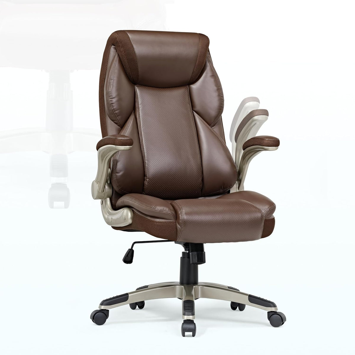 EUREKA ERGONOMIC Office Chair, Home Office Computer Chair Made of Leather High Back