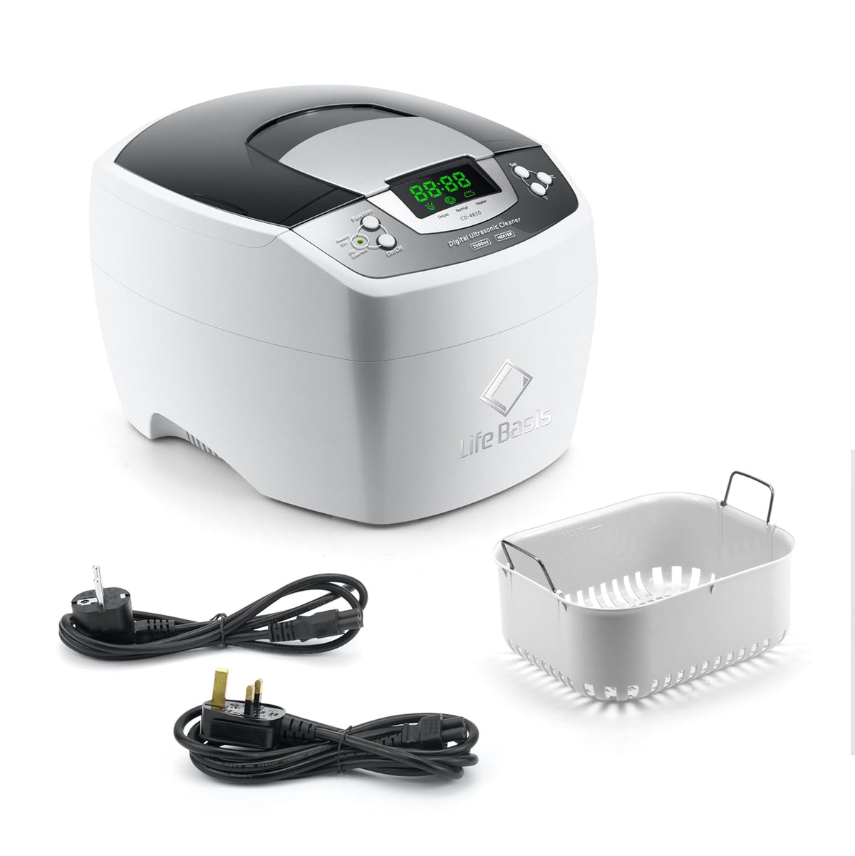 Ultrasone Reiniger – Ultrasoon Schoonmaakapparaat – Ultrasone Bad – Reinigingsapparaat – Sieradenreiniger – 35 Khz Krachtige Frequentie – Verwarming Tot 60°C Met Timer 1-30 Minuten