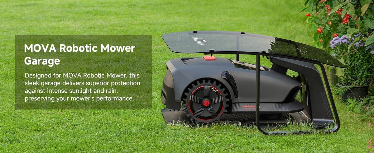 MOVA LiDAX Ultra 800 en Garage Bundle: Draadloze robotmaaier zonder perimeterdraad, zonder RTK en met automatische kaartcreatie via 3D LiDAR met 360° zicht en AI, maaihoogte tot 5 cm