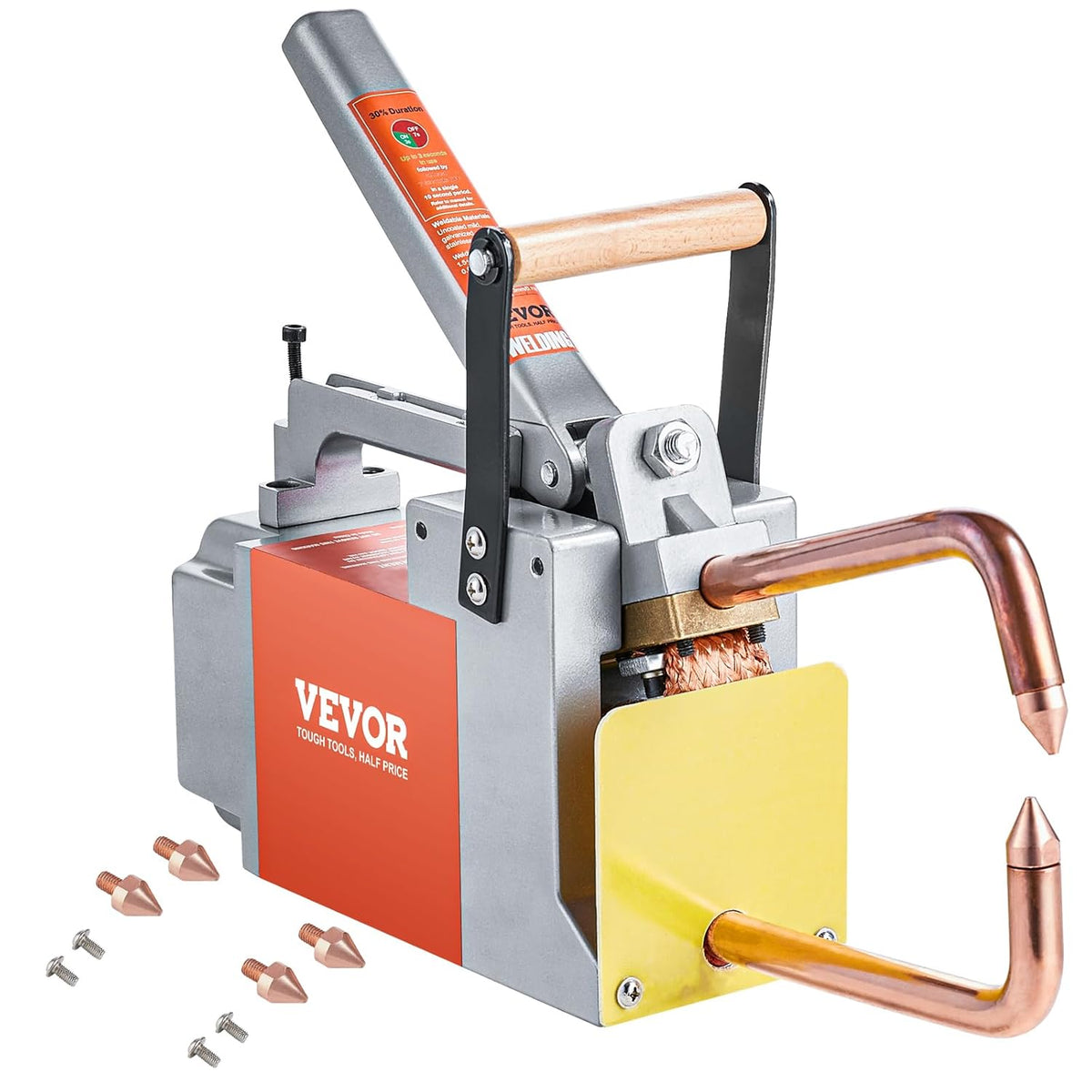 VEVOR Draagbare puntlasmachine, dikte 1/8 inch, puntlasmachine, 8 kVA ingangscapaciteit, lasmachine voor koolstofstaalplaat, roestvrij staal, aluminiumplaat