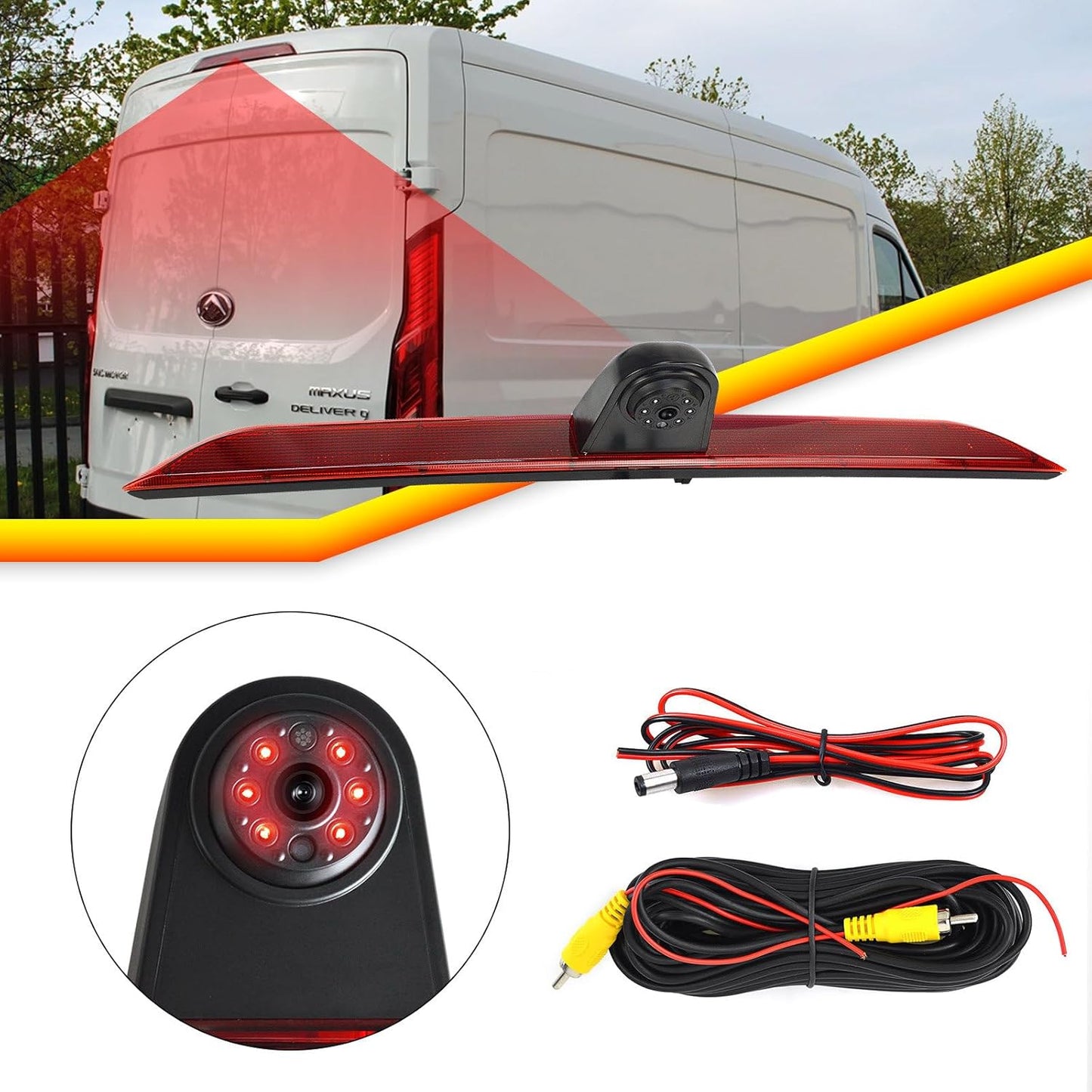 Dolphin Automotive Achterbus achteruitrijcamera voor Maxus leveren 9 (camera met 4,3 inch dashmonitor)