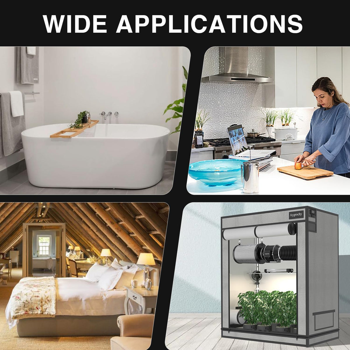 App Luchtafzuiger 125 mm 35 W – Kanaalventilator – Afzuigventilator – Buisventilator – Kanaalafzuiger – Wifi App-bediening – Driefasige EC-motor