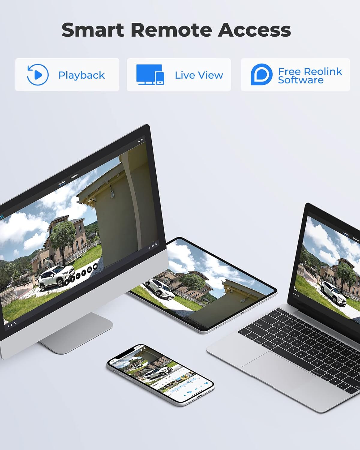 Beveiligingscamera - WiFi-beveiligingscamera - Camerabewaking - 4K Wi-Fi 6 - voor Buiten - met Dubbele Lens - 6X Hybride Zoom - 360° Zicht - Detectie van Personen - Voertuigen - Dieren - Automatisch Volgen - Kleurennachtzicht - Wit