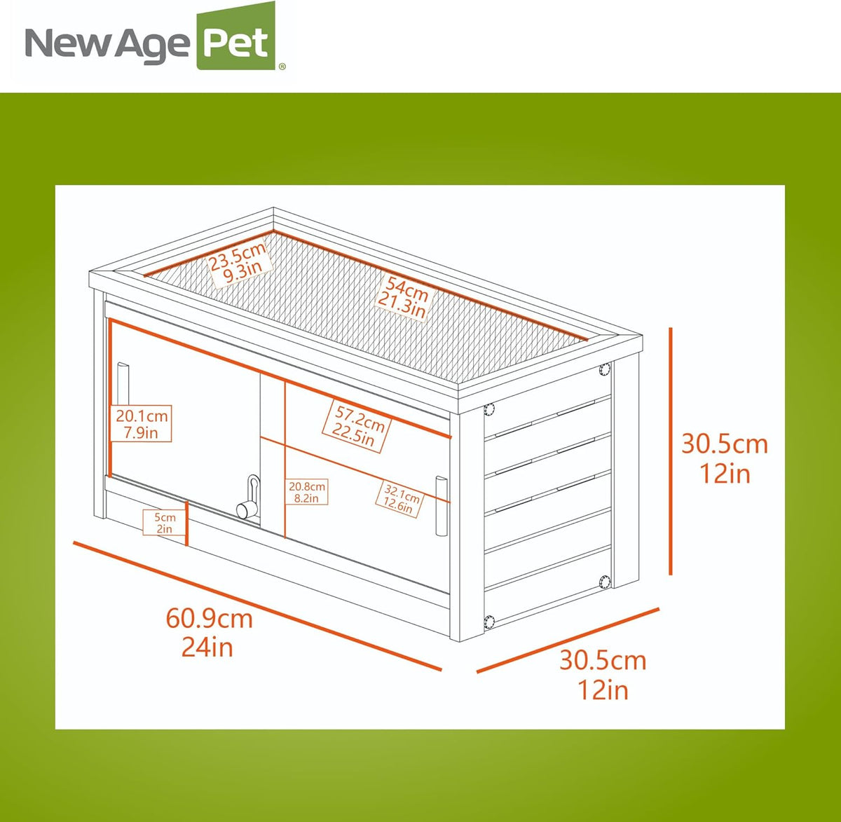New Age Pet ECOFLEX 24"" Mojave Reptile Habitat Lounge, grijs, klein (EHRML17-05S)