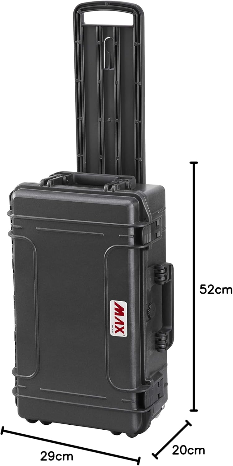 Panaro Max Cases plastic trolley met transportwielen, geen kunst, zwart, L