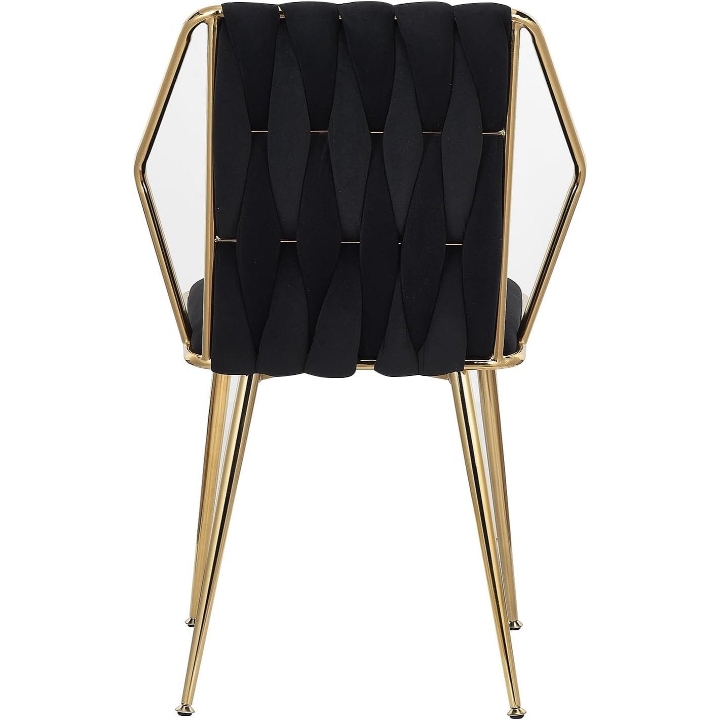 Eetkamerstoel – Stoel – Bureaustoel – Keukenstoel – Woonkamerstoel – Zwarte Velvet Bekleding – Stevig Metalen Frame