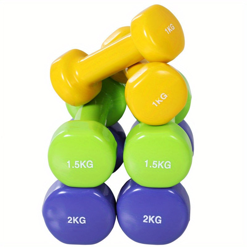 Dumbbells – Halters – Dumbbellset – Verstelbare Gewichten – Fitness Gewichten – 4 Paar 0,5-2 kg – Compact Ontwerp – Draagkoffer Met Antislip Grip