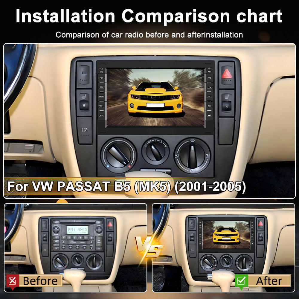 Android 15 Autoradio – Multimedia Systeem – Inbouw Radio – Double DIN Radio – Autostereo – 7 Inch Touchscreen – 6GB RAM + 128GB Opslag – Draadloos CarPlay & Navigatie