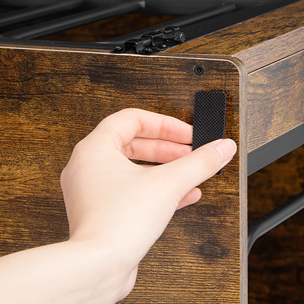 Hondenbench – Hondenkooi – Hondenhuisje – Huisdier Bench – Benchmeubel – Houten Hondenbench Met Zijtafel – Dubbele Deuren & Schuifdeur – Voor Kleine en Middelgrote Honden 60x100x62,4 cm