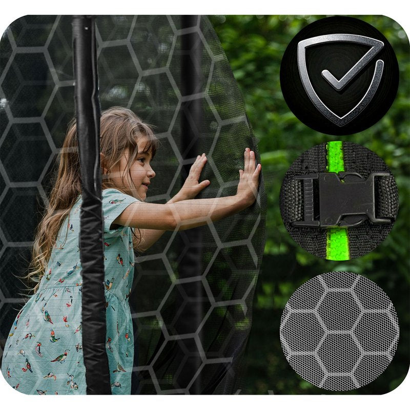 10ft/312cm Profiled Garden Trampoline with Inner Net by Neo-Sport