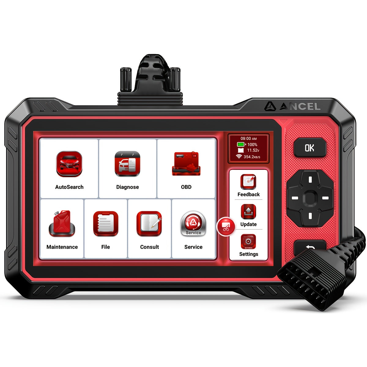 OBD2 Scanner – Auto Diagnosetool – Foutcode Uitlezer – Voertuigscanner – Diagnoseapparaat – Bidirectionele Testfunctie – 15+ Resetfuncties – 6,2 Inch Touchscreen – Levenslange Gratis Updates