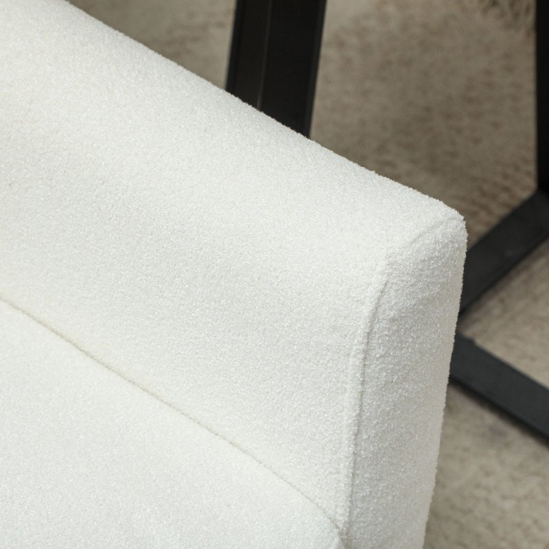 Fauteuil – Loungestoel – Armstoel – Relaxstoel – Zetel – Wingback Design – Zachte Teddy Fleece – Massief Houten Poten