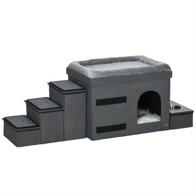 Krabpaal – Kattenhuis – Kattenmand – Kattenboom – Kattenmeubel – Ruim 70x50x51 cm – Stevig Spaanplaat – Makkelijk Schoonmaken