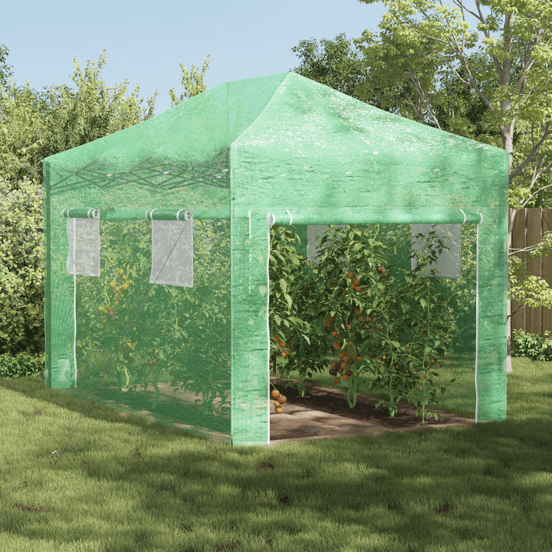 Kweekkas – Tuinkas – Broeikas – Serre – Plantenkas – Walk-In Serre Met Pop-Up Frame – Ruime Binnenkant 410x280x315 cm – Duurzaam Waterdicht PVC Materiaal