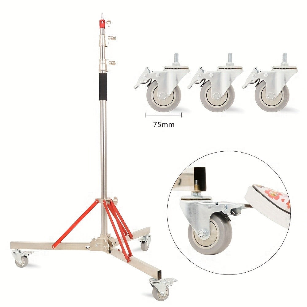 Lampstatief – Lichtstatief – Katrolstatief – Statieven – Opbouwstatief – RVS 320 cm – Verstelbare Schuine Arm en Zandzak