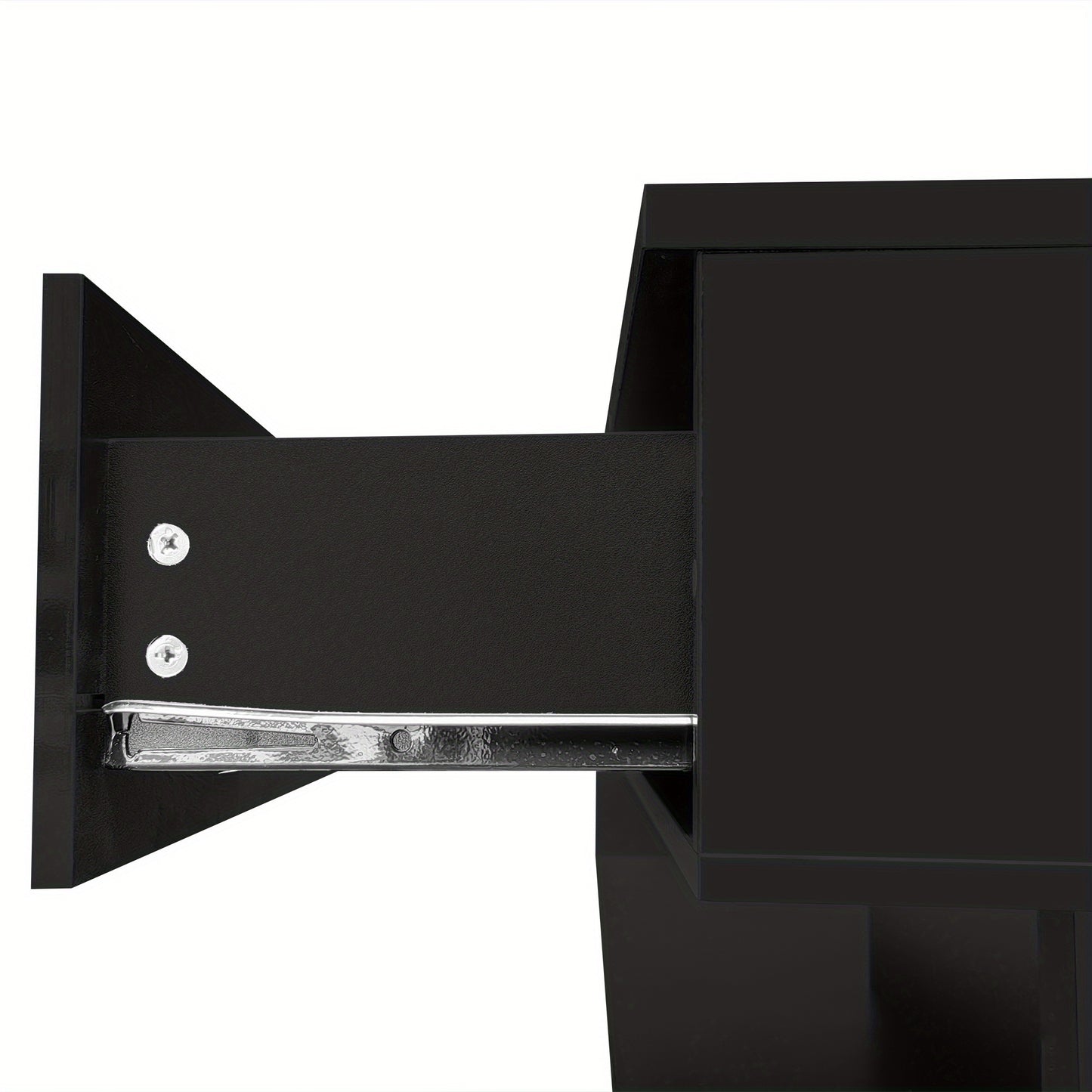 Salontafel – Koffietafel – Bijzettafel – Woonkamertafel – Opbergtafel – Hoogglans Zwart Glas – Gehard Glas Met Lade