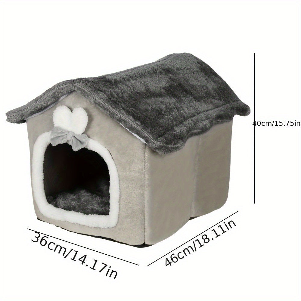 Kattenmand – Kattenhol – Poezenmand – Dierenmand – Huisdierbed – Soft Pluche – Machinewasbaar – Groot 36x46x40 cm – Knusse Schuilplek