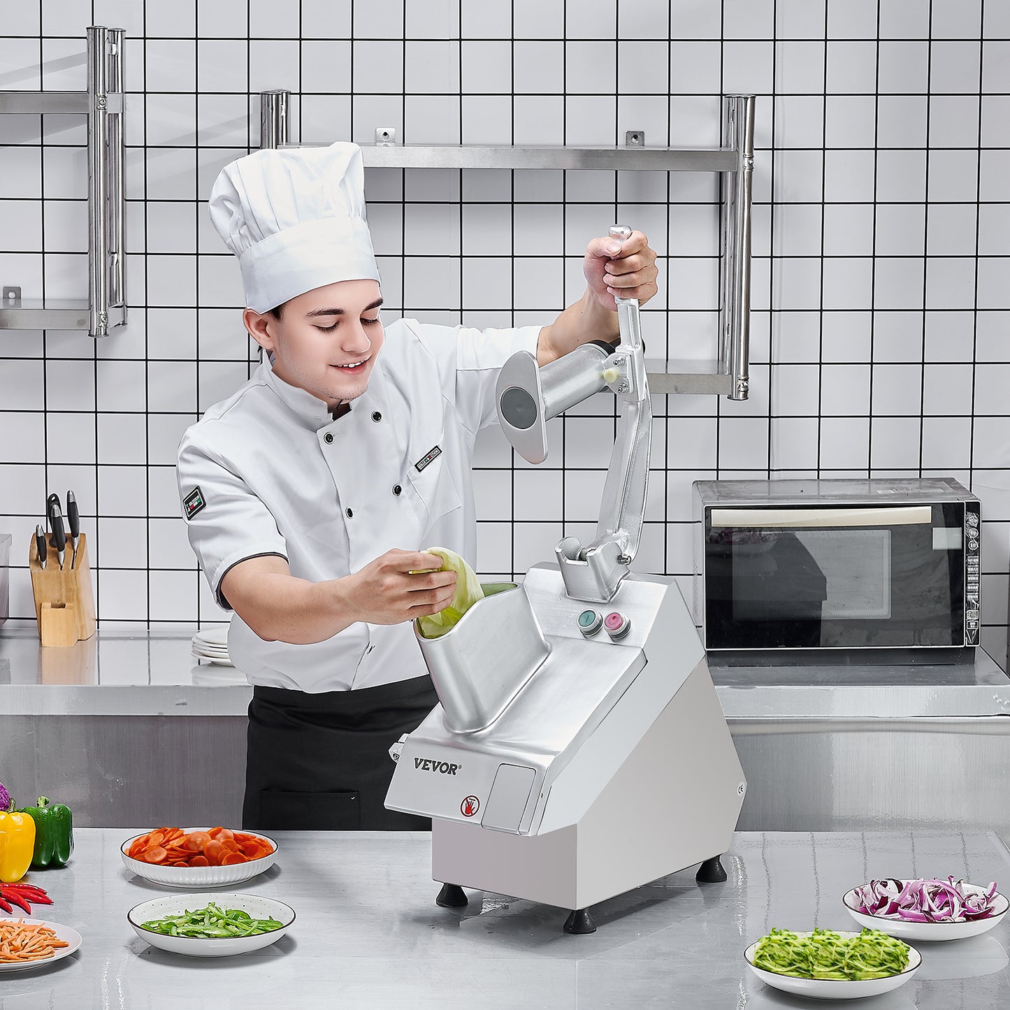 Foodprocessor – Keukenmachine – Groentesnijder – Hakmolen – Blender – 6 Roestvrijstalen Messen – 550W Motor – Dubbele Invoeropening – Voedselveilig