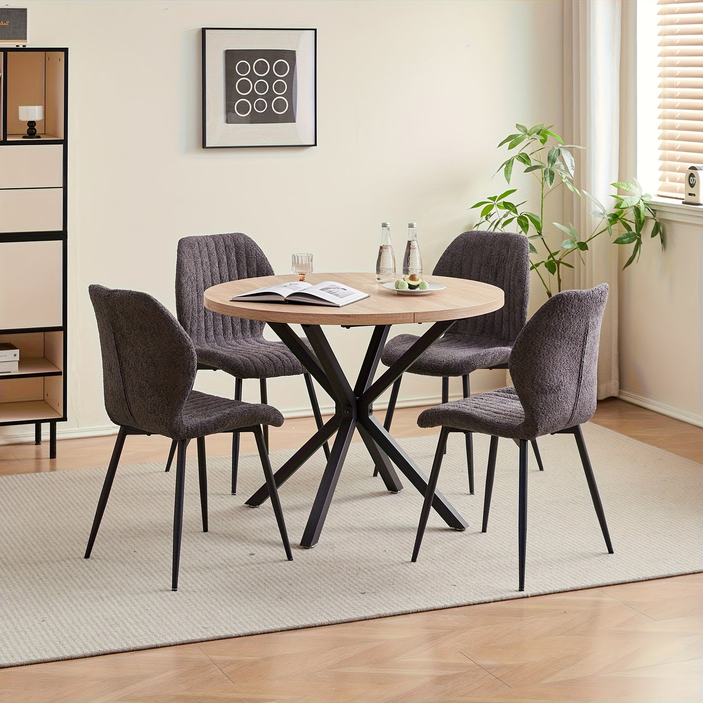 Eetkamerstoelen – Stoelen – Kuipstoelen – Dining Chairs – Woonkamerstoelen – Ergonomisch Design – Linnen Bekleding & Metalen Onderstel