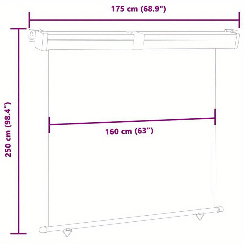 Balkonscherm – Balkondoek – Balkonscherm – Privacyscherm – Balkonzeil – 175x250 cm – Water- en Windbestendig – Versterkte Randen