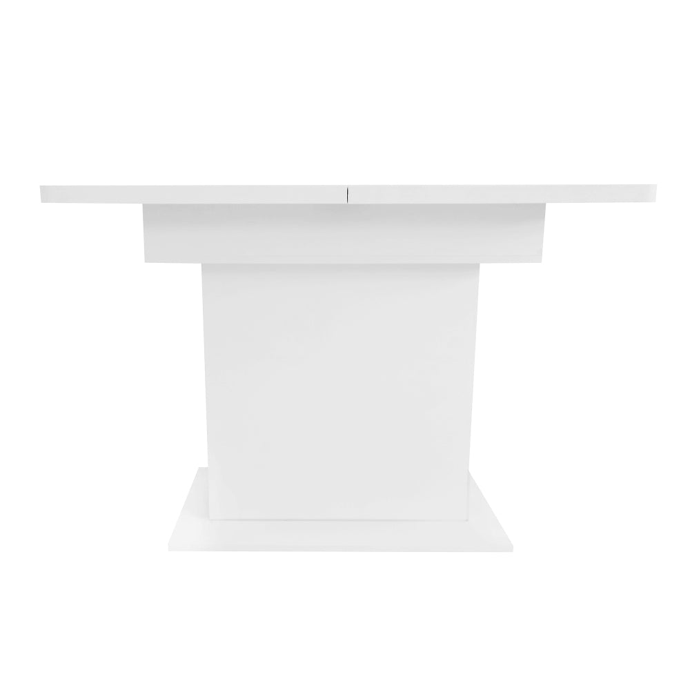 Uitklaptafel – Klaptafel – Vouwtafel – Eettafel – Uitschuifbare Tafel – Modern Minimalistisch Design – Wit & Zwart – Ruimtebesparend Met Opbergruimte – Stevig Metalen Onderstel