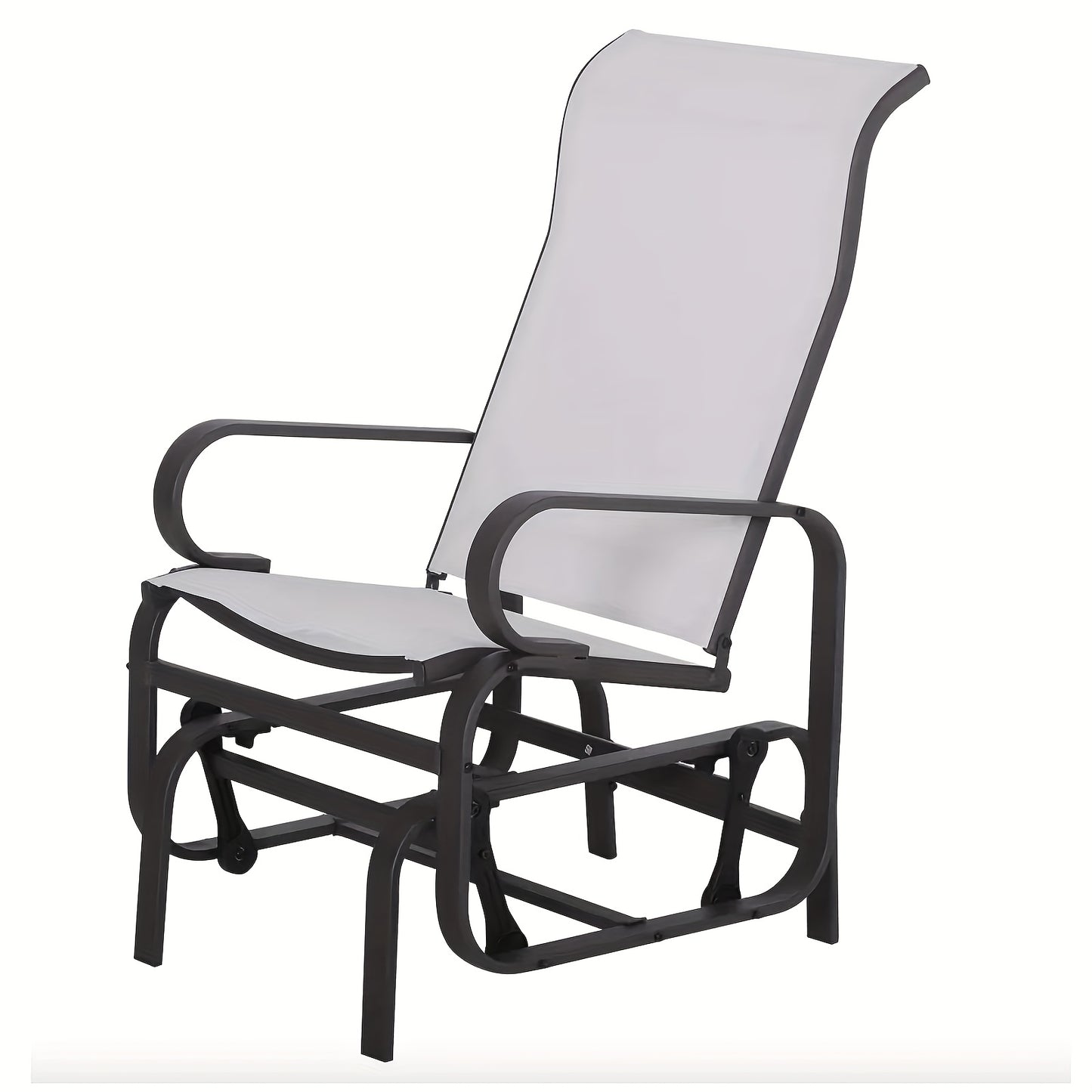Schommelstoel – Relaxstoel – Fauteuil – Voedingsstoel – Loungestoel – Inklapbaar – Ademend Mesh – Stevig Frame – Grijs Zwart