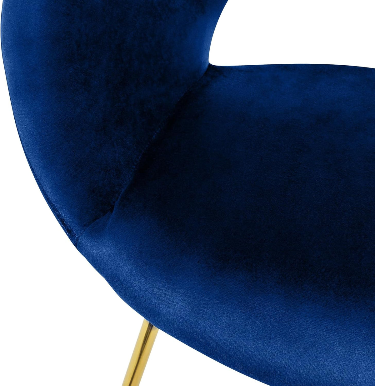 Eetkamerstoelen – Stoelen – Bureaustoelen – Velvet Stoelen – Armstoelen – Set Van 4 Blauw – Luxe Fluwelen Bekleding – Goud Metalen Frame