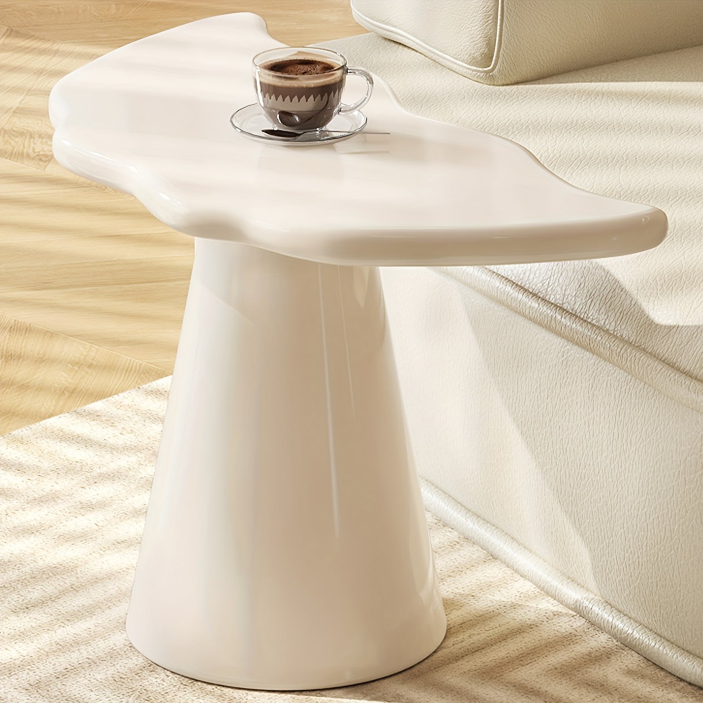 Bijzettafel – Bijzettafeltje – Nachtkastje – Banktafel – Salontafel – Visstaart Design – Compact Onder 68,5 cm – Massief Hout Met Twedelig Plateau