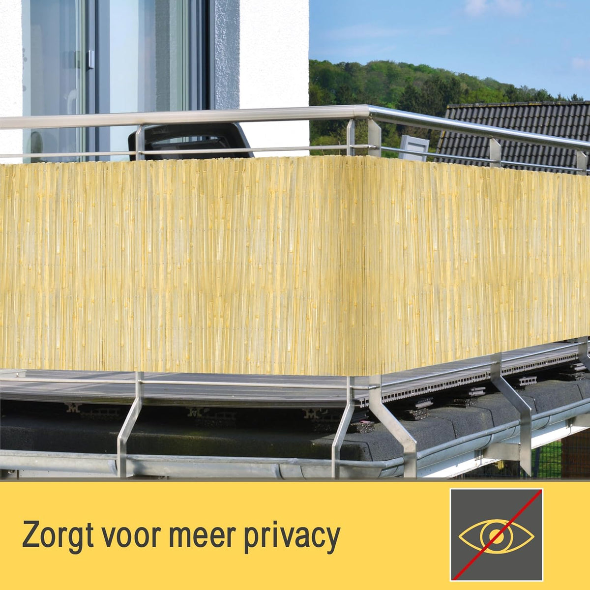 Sol Royal Privacy Scherm Bamboo Licht Glanzend 200x600 cm β Weerbestendig Bamboe Mat Wind Scherm Tuin Bamboe Balkonscherm β Robuust Natuurlijk Inkijkbescherming van Natuurlijk Bamboe Tuinscherm β B33