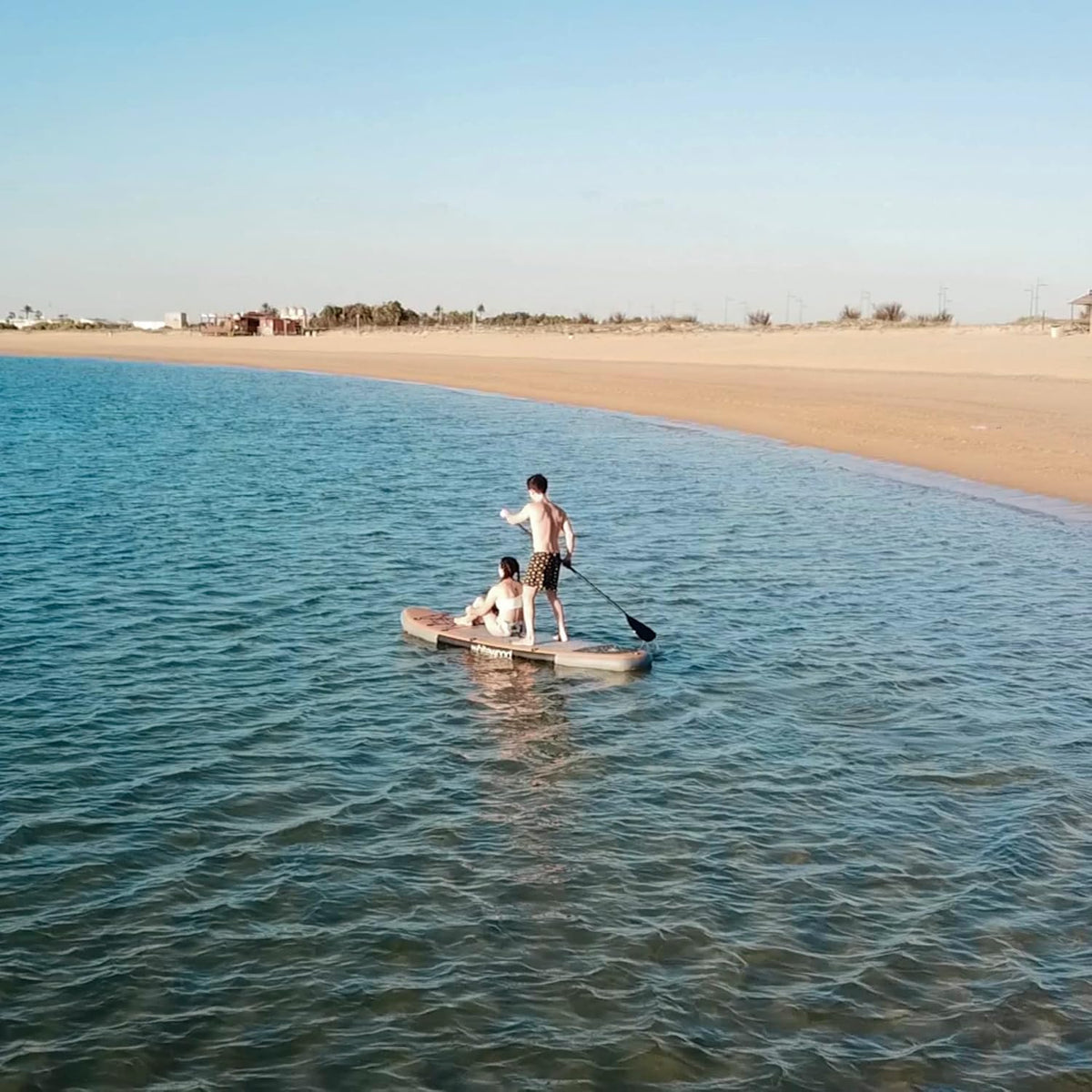 Whitewood Opblaasbaar SUP Premium Paddleboard, 335 cm, houten design met accessoires, rugzak, peddel, luchtpomp, lijn, opblaasbaar stand-up paddleboard, 180 kg