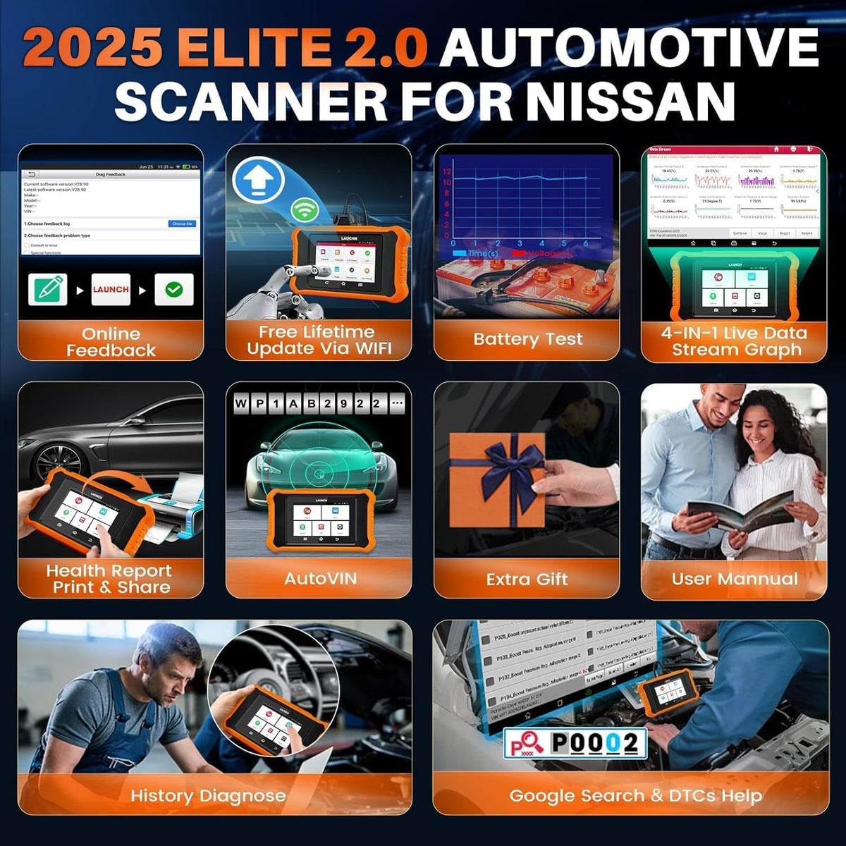 obd2 uitleesapparaat – diagnoseapparaat – codelezer – autobox – foutcode scanner – 50+ Resetfuncties – Bidirectionele Actieve Test