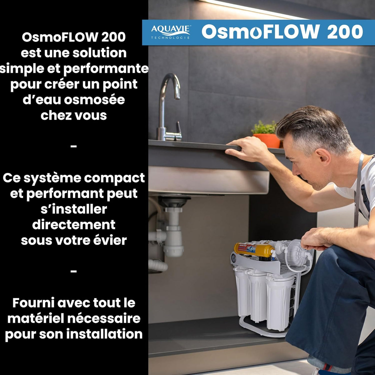 Waterzuiveringssysteem Onder De Gootsteen – Omgekeerde Osmose Systeem – Osmosefilter – Waterfilter – Drinkwaterfilter – Tot 700 Liter Per Dag – 6 Filtratiefasen