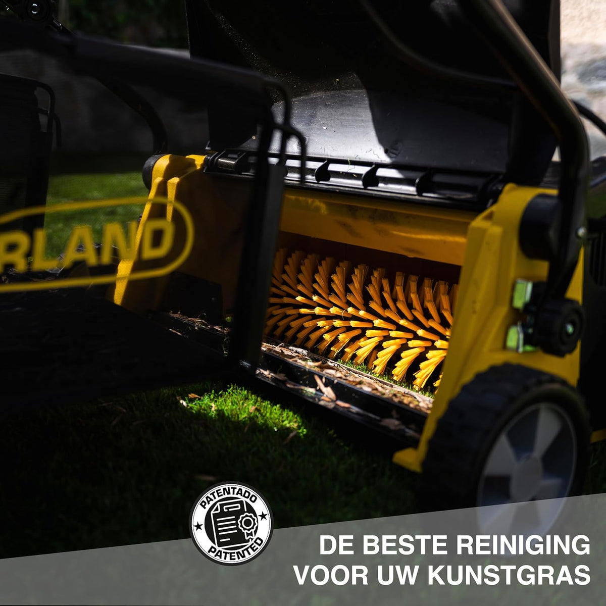 Garland Roll&Comb 402E-V24 Kunstgrasveer, 1500 W, breedte 36 cm, zak van 35 liter, draaibaar stuur, elektrisch insteekbaar, ideaal voor grote tuinen
