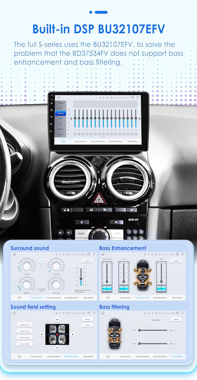Android 13 autoradio 9 inch touchscreen 8-core voor Opel Corsa D 2007-2012 WiFi Wireless Android Auto & Wireless Carplay Bluetooth WiFi 4G GPS RDS AM/FM