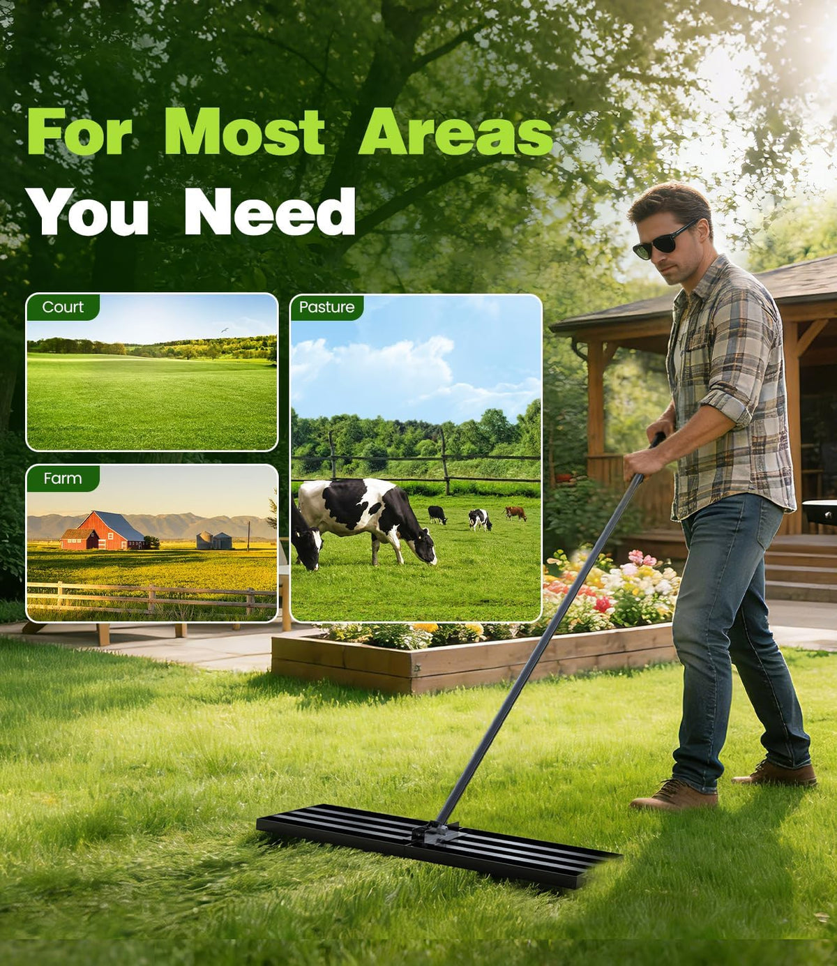 Gras Egaliseerhark – Gazonhark – Tuinhark – Egaliseerhark – Grashark – Duurzaam Metaal – Compact En Handzaam