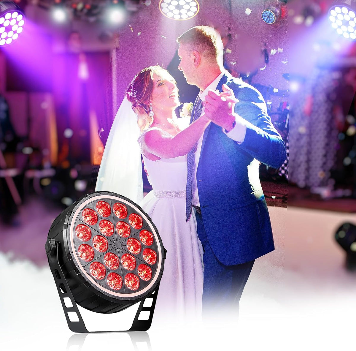 Parlicht – Podiumverlichting – DJ Licht – Disco Lamp – Feestverlichting – 100W RGBW 4-in-1 LED – Geluidsgestuurd Met DMX512 & Afstandsbediening