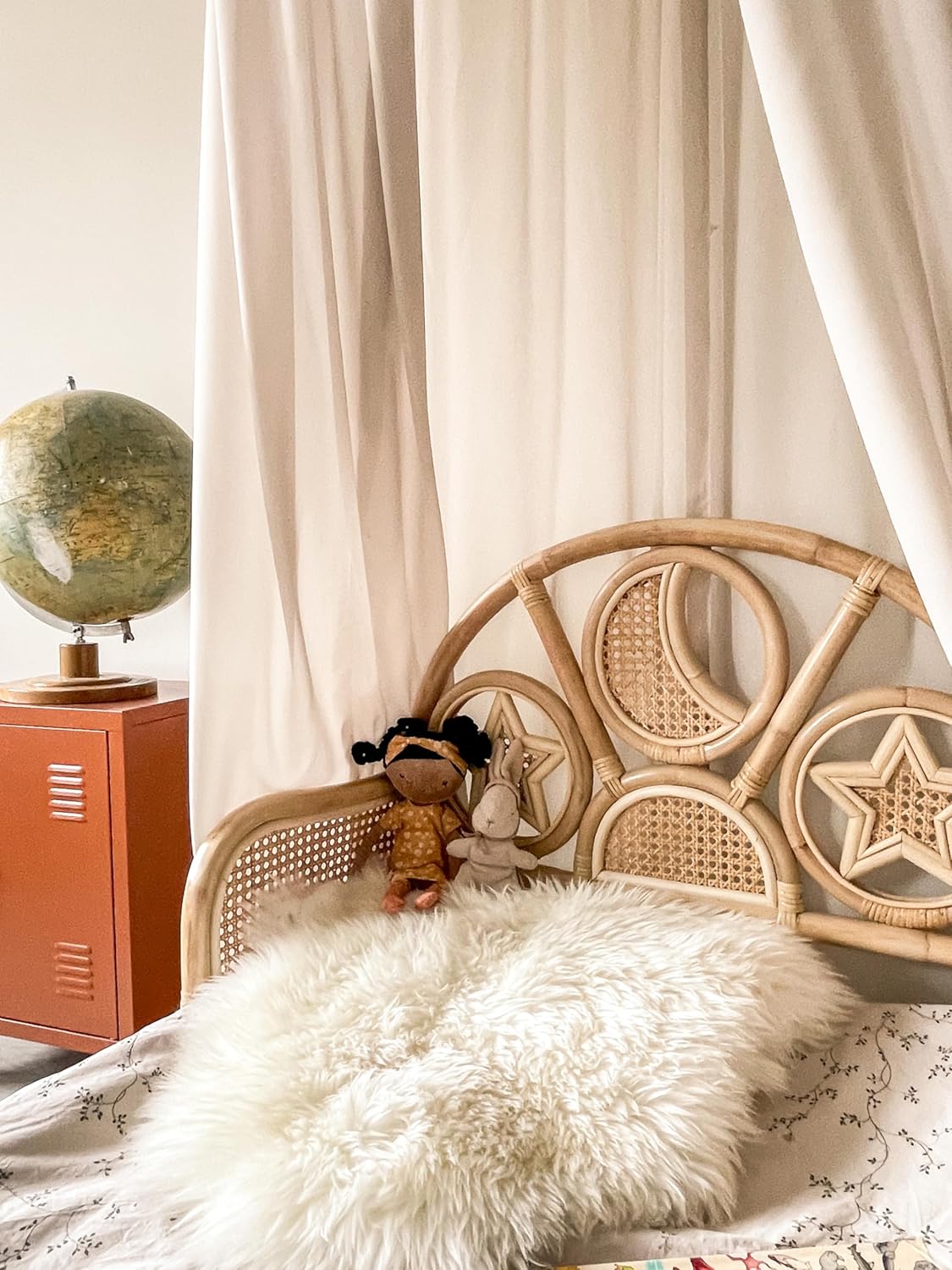 Rattan Toddler Bed Oliver Teddy 140x70cm - QUORE