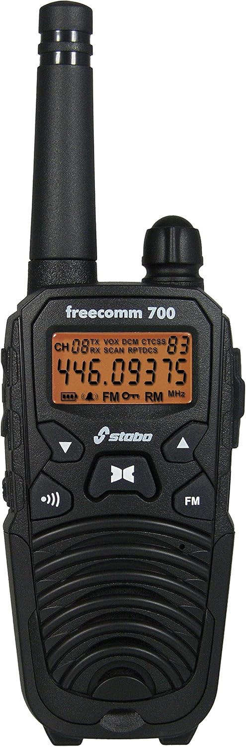 Stabo Elektronik 20701 Freecomm Professionele PRM 446 Radio-Apparaat, Zwart, Set Van 2