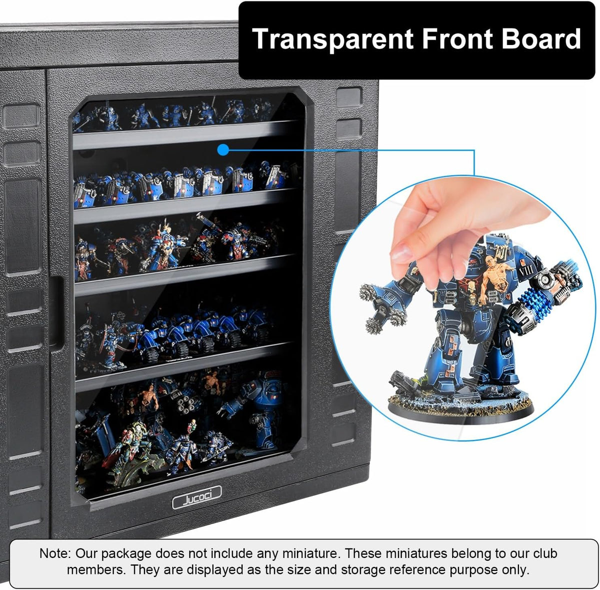 Jucoci Miniaturen Opbergkoffer Miniaturen Transportkoffer (groot formaat met licht)