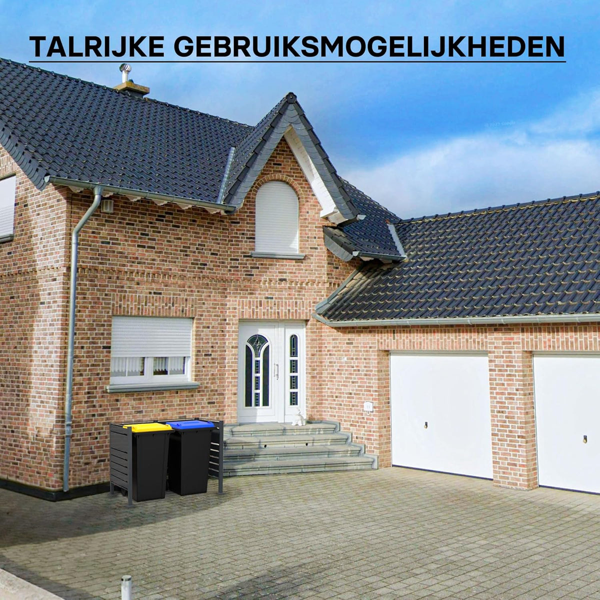 Wiltec container storage extension module fence for waste containers anthracite kliko fence steel - QUORE